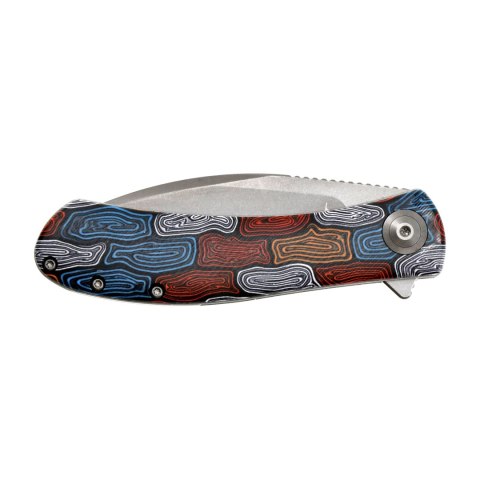 Nóż składany Trollsky Knives Mandu Damascus