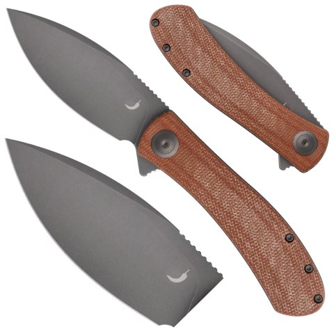 Nóż składany Trollsky Knives Mandu brązowy/stalowe ostrze Micarta