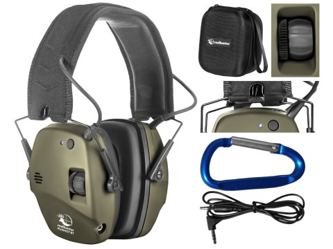 Ochronniki słuchu aktywne RealHunter Active ProSHOT BT oliwkowe