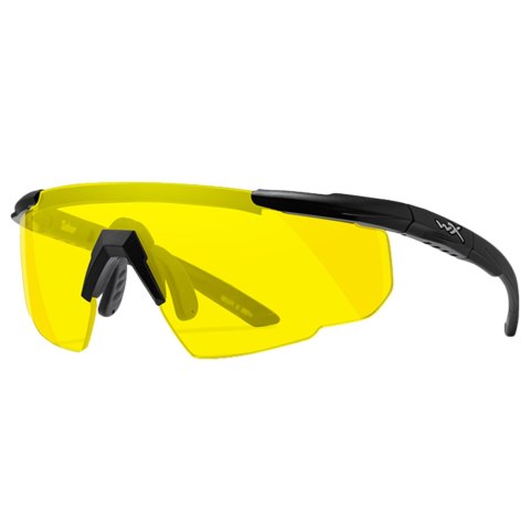 Okulary taktyczne Wiley X Saber Advanced 300 pale yellow, czarne oprawki