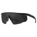 Okulary taktyczne Wiley X Saber Advanced 317 smoke / clear, czarne oprawki