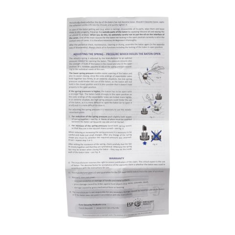 Pałka teleskopowa ESP Baton 18" czarna hartowana