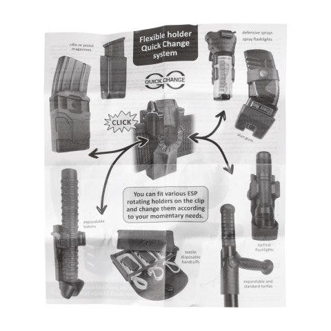 Pałka teleskopowa ESP Baton 18" czarna hartowana