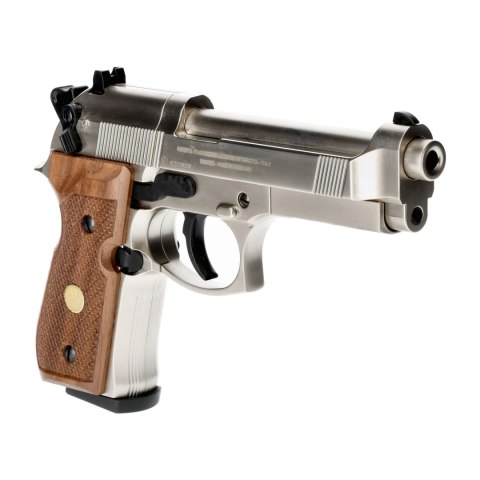 Pistolet wiatrówka Beretta M92 FS nickel/wood 4,5 mm Diabolo CO2