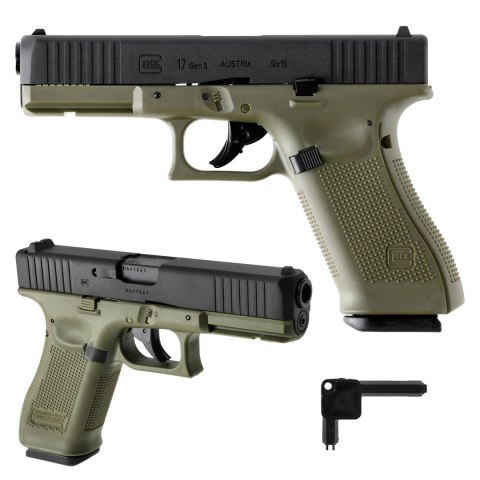 Pistolet wiatrówka Glock 17 gen 5. 4,5 mm zielony
