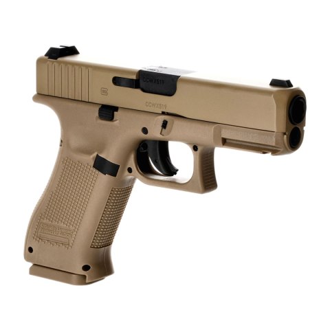 Pistolet wiatrówka Glock 19X 4,5 mm coyote BB CO2