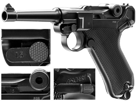 Pistolet wiatrówka Legends P.08 4,5 mm blowback 4,5 mm BB CO2