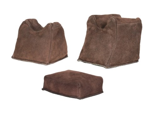 Poduchy do przystrzeliwania Outdoor Connection Bench Bags 3-cz. brązowe skórzane