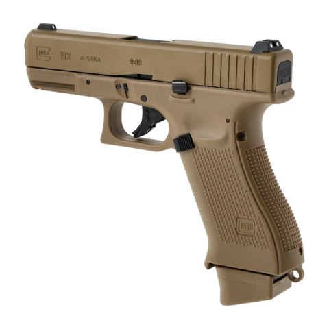 Replika pistolet ASG Glock 19X 6 mm coyote CO2