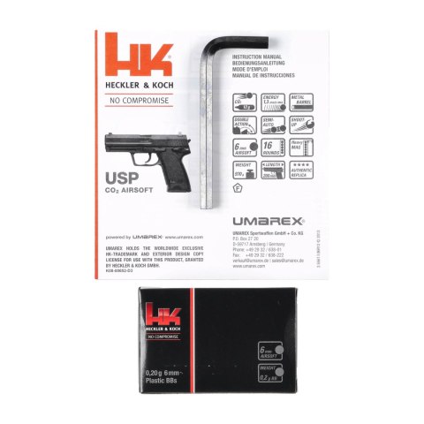 Replika pistolet ASG H&K Heckler&Koch USP 6 mm CO2