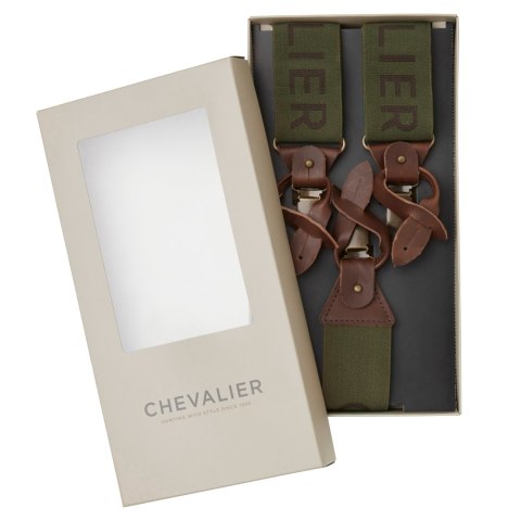 Szelki Chevalier Logo Dark green