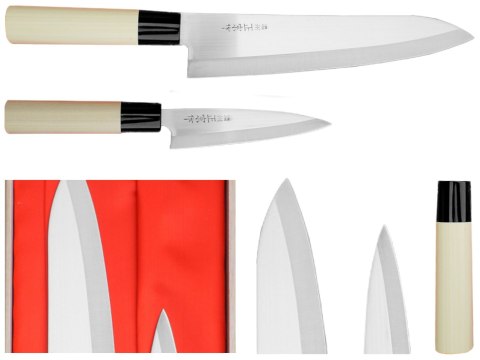 Zestaw noży kuchennych Satake Megumi nóż szefa kuchni i nóż uniwersalny