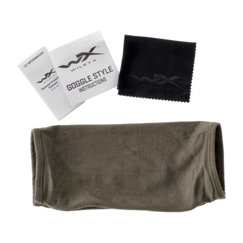 Gogle taktyczne Wiley X Spear SP293DLT smoke / clear / rust, jasnobrązowe oprawki