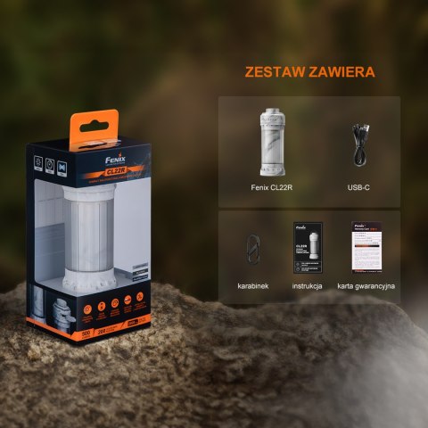 Latarka kempingowa Fenix CL22R biała