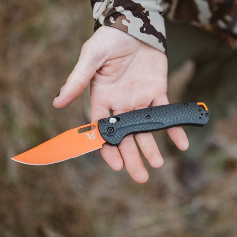 Nóż myśliwski składany Benchmade 15535OR-01 Taggedout