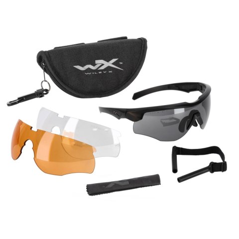 Okulary taktyczne Wiley X Rogue 2852 grey / clear / rust, czarne oprawki