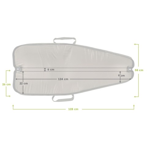 Pokrowiec futerał FSL1G-4 oliwka gąbka 128x26x6 cm