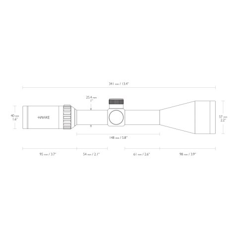 Luneta celownicza Hawke Vantage 1" 4-12x50 IR L4A Dot