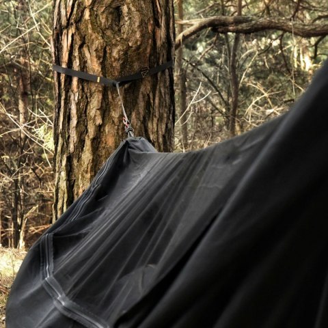 Hamak obozowy TigerWood Niedźwiedź XL z moskitierą czarny