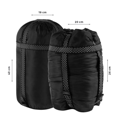 Śpiwór Alpinus Fiber Pro 1300 dla praworęcznych, antracytowy