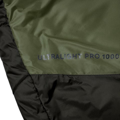 Śpiwór Alpinus Ultralight Pro 1000 dla praworęcznych, zielony