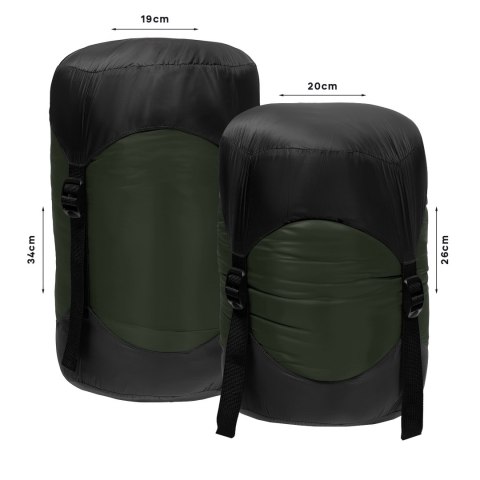 Śpiwór Alpinus Ultralight Pro 1000 dla praworęcznych, zielony