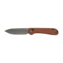 Nóż składany Civivi Button Lock Elementum C2103D brown micarta