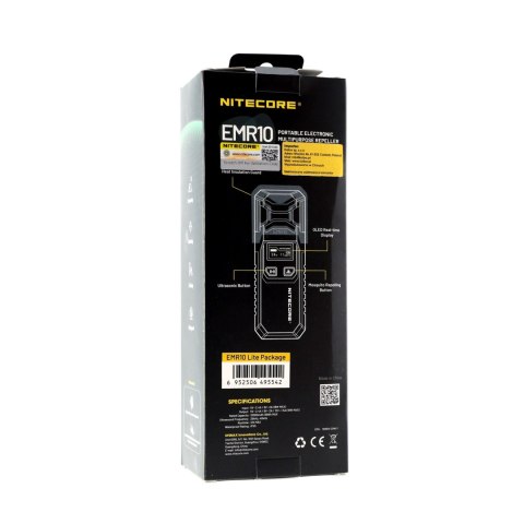 Bezprzewodowy odstraszacz komarów 2w1 Nitecore EMR10 Lite czarny