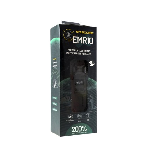 Bezprzewodowy odstraszacz komarów 2w1 Nitecore EMR10 Lite czarny