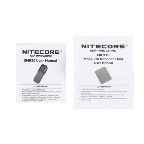 Bezprzewodowy odstraszacz komarów Nitecore EMR20 2w1 czarny