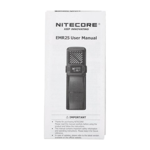 Bezprzewodowy odstraszacz komarów Nitecore EMR25 czarny