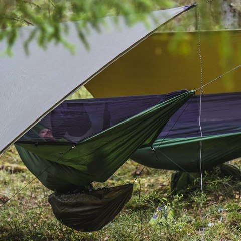 Hamak Lesovik Draka z zawieszeniem Sneka treetop green