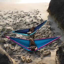 Hamak Ticket To The Moon King Size dwuosobowy ciemnozielono-zielony