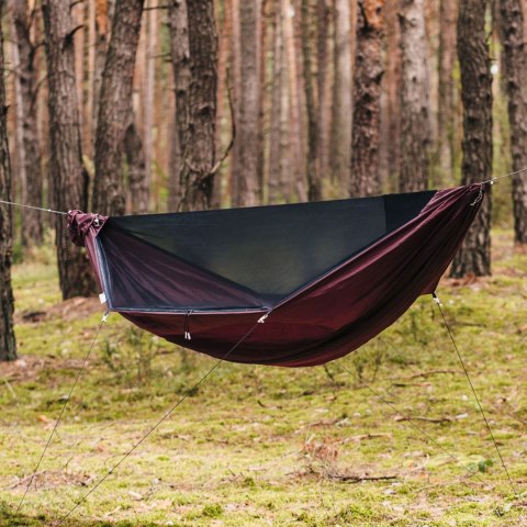 Hamak Lesovik Draka z zawieszeniem Sneka burgundy ron