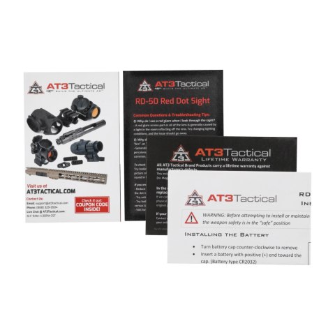 Kolimator AT3 Tactical RD50 2 MOA niski montaż FDE flat dark earth