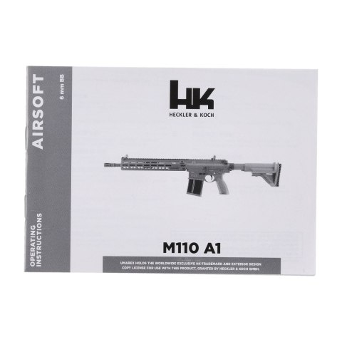 Replika karabinek ASG H&K Heckler&Koch HK M110 A1 6 mm gaz, zielono-brązowy