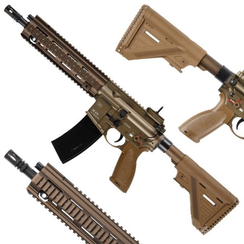 Replika karabinek ASG H&K Heckler&Koch HK416 A5 6 mm złota auto green gas