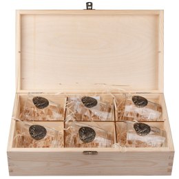 Szklanki do whisky Golden Fox Diamond zdobione odlewanym elementem 6 szt.