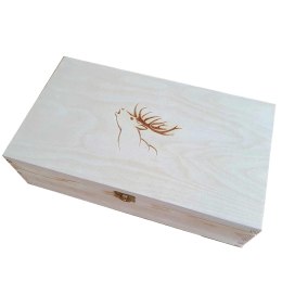 Szklanki do whisky Golden Fox Fire Amber Jeleń zdobione odlewanym elementem, bursztynowy natrysk 6 szt.