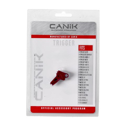 Aluminiowy spust Canik Advanced 90 stopni black cherry