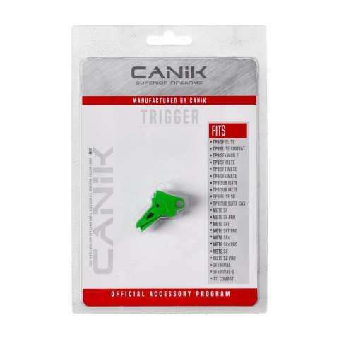 Aluminiowy spust Canik Advanced 90 stopni green mamba