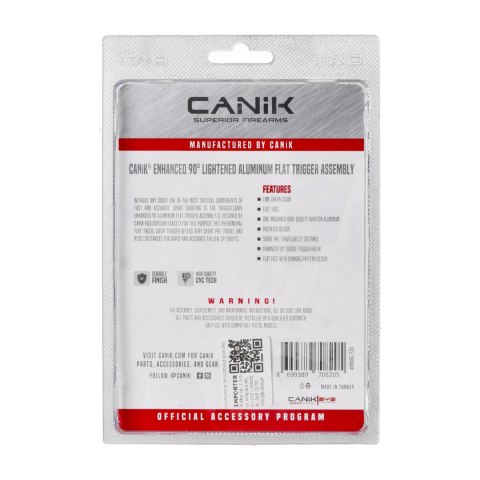 Aluminiowy spust Canik Advanced 90 stopni green mamba