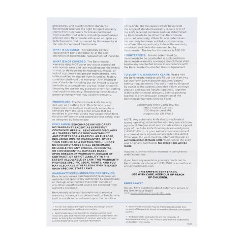 Nóż składany Benchmade 15080BK-04 Crooked River