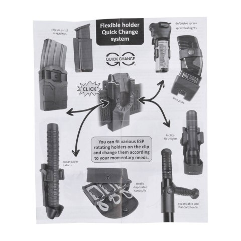 Pałka teleskopowa ESP Baton 21" czarna hartowana