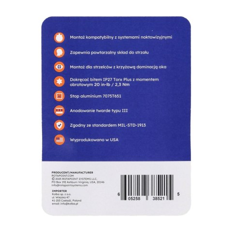 Montaż Rotapoint Sancho Mk2 offset 35 stopni na picatinny