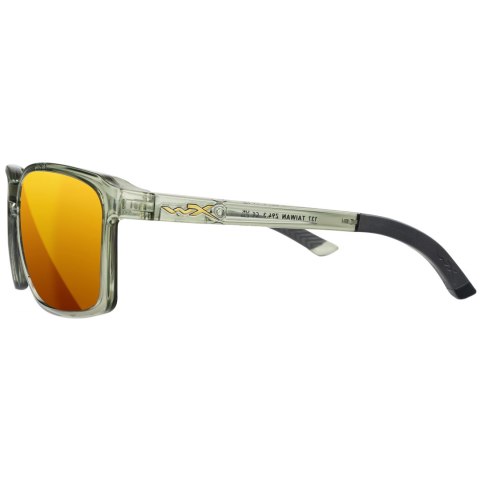 Okulary polaryzacyjne Wiley X Alfa AC6ALF04 Captivate bronze mirror, zielone oprawki
