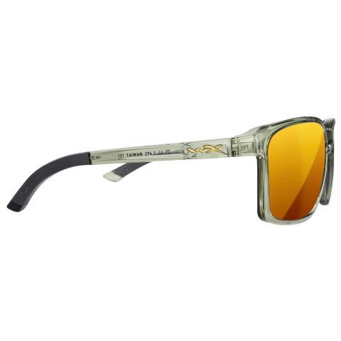 Okulary polaryzacyjne Wiley X Alfa AC6ALF04 Captivate bronze mirror, zielone oprawki