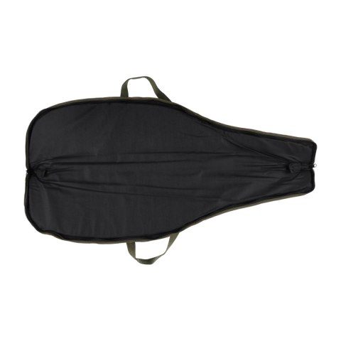 Pokrowiec Forsport na broń LPZKAM 04 1,25m, kolor kamuflaż leśny/zamsz oliwkowy, haft głowa jelenia czarna biza pomarańczowa