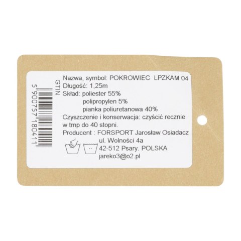 Pokrowiec Forsport na broń LPZKAM 04 1,25m, kolor kamuflaż leśny/zamsz oliwkowy, haft głowa jelenia czarna biza pomarańczowa