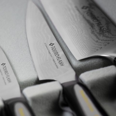 Tojiro Flash Zestaw Nóż Szefa kuchni + uniwersalny + do obierania